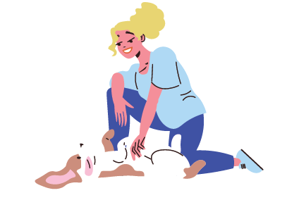 dog massage icon